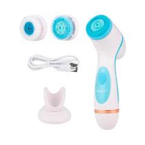 Escova massageadora de limpeza facial 3 em 1 de silicone com recarga Escova massageadora de limpeza facial 3 em 1 de silicone com recarga