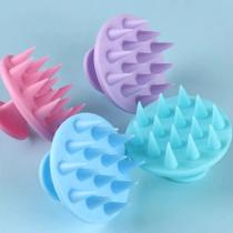 Escova Massageadora De Silicone Couro Cabeludo