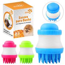 Escova Massageadora E Banho Pet C/ Dispenser De Shampoo Escova Massageadora E Banho Pet C/ Dispenser De Shampoo