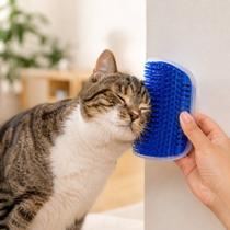 Escova Massageadora Gato Catnip Estimulo Pente Relaxante Limpeza Azul Escova Massageadora Gato Catnip Estimulo Pente Relaxante Limpeza Azul