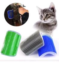 Escova Massageadora Pet De Parede C/ Catnip Gatos Tira Pelo