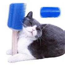 Escova Massageadora Tira Pelos Para Gatos E Catnip Erva do Gato