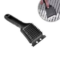 Escova Metal Grelha Limpeza Pesada Churrasco C/ Raspador 21cm 8,5''