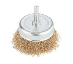 Escova Mister taça aço latonado 75mm com haste Escova Mister taça aço latonado 75mm com haste