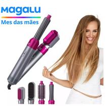 Escova Modeladora 5 em 1 Secadora Chapinha Modelador de Cachos Escova Elétrica