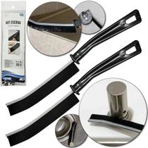 Escova multiuso para fendas cabo plastico com 2 pecas 22x2,5cm Escova multiuso para fendas cabo plastico com 2 pecas 22x2,5cm