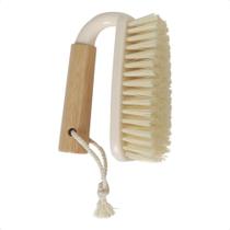 Escova Oikos Multiuso Branca Com Cabo De Bambu