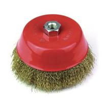 Escova ondulada tipo copo 6 " c/ rosca m14 latonada rocast 319,0011