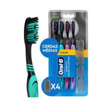 Escova OralB Clean Complete Macia e Suave Com Tampa 4und Escova OralB Clean Complete Macia e Suave Com Tampa 4und