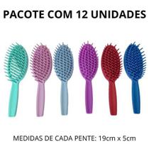 Escova Oval c/ Cabo 19cm Pacote com 12 Unidades
