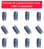 Escova oval plástica - Kit com 12 unidades