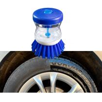 Escova para Aplicação de Pretinho e Rezina em Pneus Rodas veículo Bancos Carros Dispensador