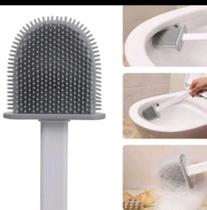 Escova para banheiro vaso sanitario privada silicone com suporte