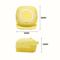 Escova Para Banho Pet Com Dispenser Silicone Massagem Pente