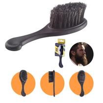 Escova para Barba Bigode Alisadora Barbeiro Salão de Beleza Cerdas Mistas Dompel Profissional Preto