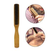 Escova Para Barba Bigode e Cabelo Cabo Madeira Profissional Escova Para Barba Bigode e Cabelo Cabo Madeira Profissional