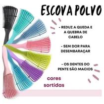 Escova Para Cabelo Cacho Pente Polvo Todo Cabelo Desembaraça Cor Variadas
