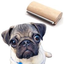Escova para cães Eiqijci com cabo de madeira para remoção de pelos soltos em pugs Escova para cães Eiqijci com cabo de madeira para remoção de pelos soltos em pugs