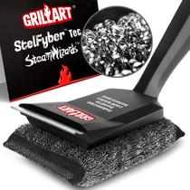 Escova para grelhar GRILLART SteamWizards Bristle Free com 1 almofada Escova para grelhar GRILLART SteamWizards Bristle Free com 1 almofada