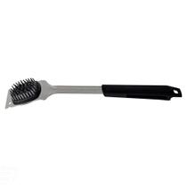 Escova Para Grelhas Churrasco Black Em Aço Inox E Cabo De Polipropileno Preto Com Raspado