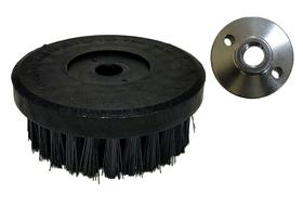 Escova para lavar base plástica 120 mm cerdas grossas pretas 0,30 mm COM FLANGE