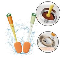 Escova para Lavar Copo Garrafa Mamadeira 3 em 1 Com Cerdas Resistentes