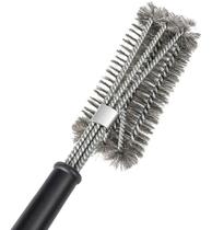 Escova Para Limpeza De Grelha BBQ Grill Brush Em Aço Inoxidável Super Resistente Cabo Longo