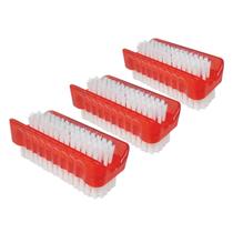 Escova para mãos e unhas LOLA, pacote com 3 cerdas macias e rígidas, vermelha Escova para mãos e unhas LOLA, pacote com 3 cerdas macias e rígidas, vermelha