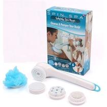 Escova para o Corpo Massagem 5 Em 1 Banheira e Chuveiro Elétrico Esfoliação Spin Spa
