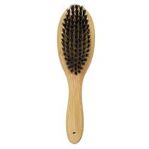 Escova para pets Patina de bambu com cerdas de javali para higiene e escovação Escova para pets Patina de bambu com cerdas de javali para higiene e escovação