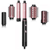 Escova para secador de cabelo SKIMI Multi-Hot Air Styler 110000 RPM preta e rosa Escova para secador de cabelo SKIMI Multi-Hot Air Styler 110000 RPM preta e rosa