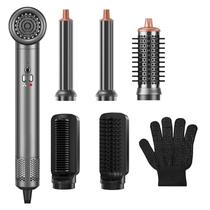 Escova para secador de cabelo TECHMERI 6 em 1 Ionic Auto Curler 1200W