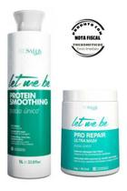 Escova Passo Único Protein Smoothing 1l + Pro Repair 1kg