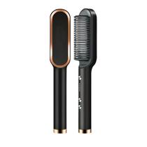 Escova Pente Alisador de Cabelo 220V 45W Portátil Preto Escova Pente Alisador de Cabelo 220V 45W Portátil Preto