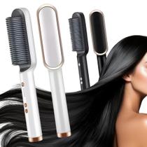 Escova Pente Alisadora Elétrica Profissional Bivolt 5 em 1 Alisa, Hidrata, Modela, Alinha e AntiFrizz