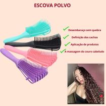 Escova Pente de Cabelo Polvo Definição dos Cachos Fitagem Dedolis