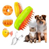 Escova Pet 3 Em 1 Removedor De Pelos Vapor Massagem Elétrica - Napi Escova Pet 3 Em 1 Removedor De Pelos Vapor Massagem Elétrica - Napi