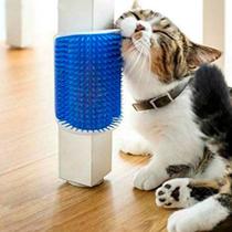 Escova Pet Coça Gato Parede Tira Pelos Massageadora Com Catnip Auto Coçadora