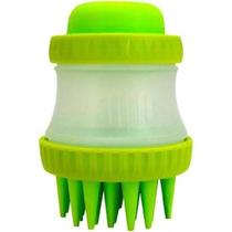 Escova Pet de Silicone para Banho Massageador e Dispenser de Shampoo para Cachorro e Gato