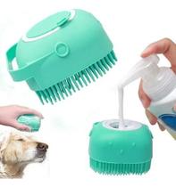 Escova Pet Dispenser Shampoo E Sabonete Líquido Silicone