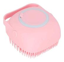 Escova Pet Massageadora Silicone Banho Reservatório Shampoo - Yinaite