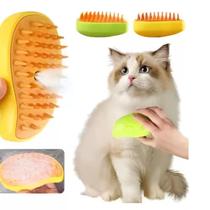 Escova Pet Tira Pelos A Vapor Massageadora Para Cães E Gatos