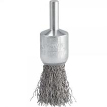 Escova pincel 19 mm aço inox cerdas onduladas haste 1/4" VONDER