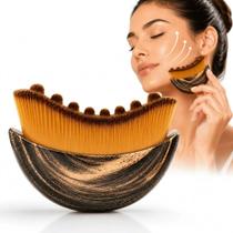 Escova Pincel Facial Anatomico Massagem Lifting Efeito Gua Sha Escova Pincel Facial Anatomico Massagem Lifting Efeito Gua Sha