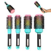 Escova Profissional Cabelo Cerdas Javali Nylon Térmica Kit