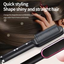 Escova profissional cabelo elétrica para alisar pente alisador elétrico de cerâmica e aquecimento rápido para mulher - CONNECT