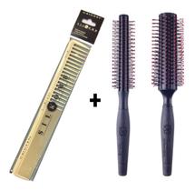 Escova Profissional De Cabelo Cricket 8 E 12 + Pente Cricket