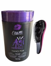 ESCOVA PROGRESSIVA AÇAI OIL NO FRIZZ 2X1L E BTOX NANO AÇAI 1KG USE ME (escolha o seu)