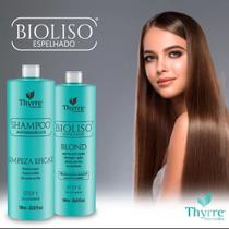 escova progressiva bio liso espelhado - thyrre cosmétics shampoo + ativo 1000ml - Thyrre Cosméticos