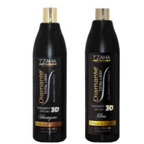 Escova Progressiva Diamante Alisamento Definitivo Gold Kit 2x1Litro